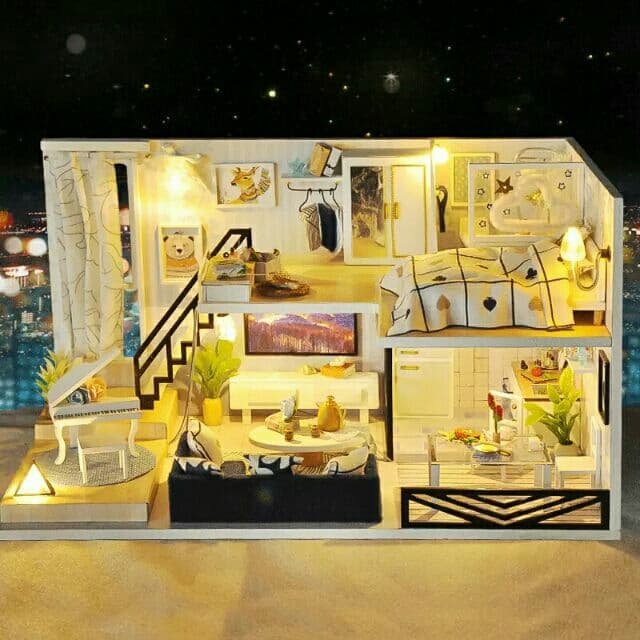 Mô Hình Lắp Ghép DIY - Biệt Thự Light