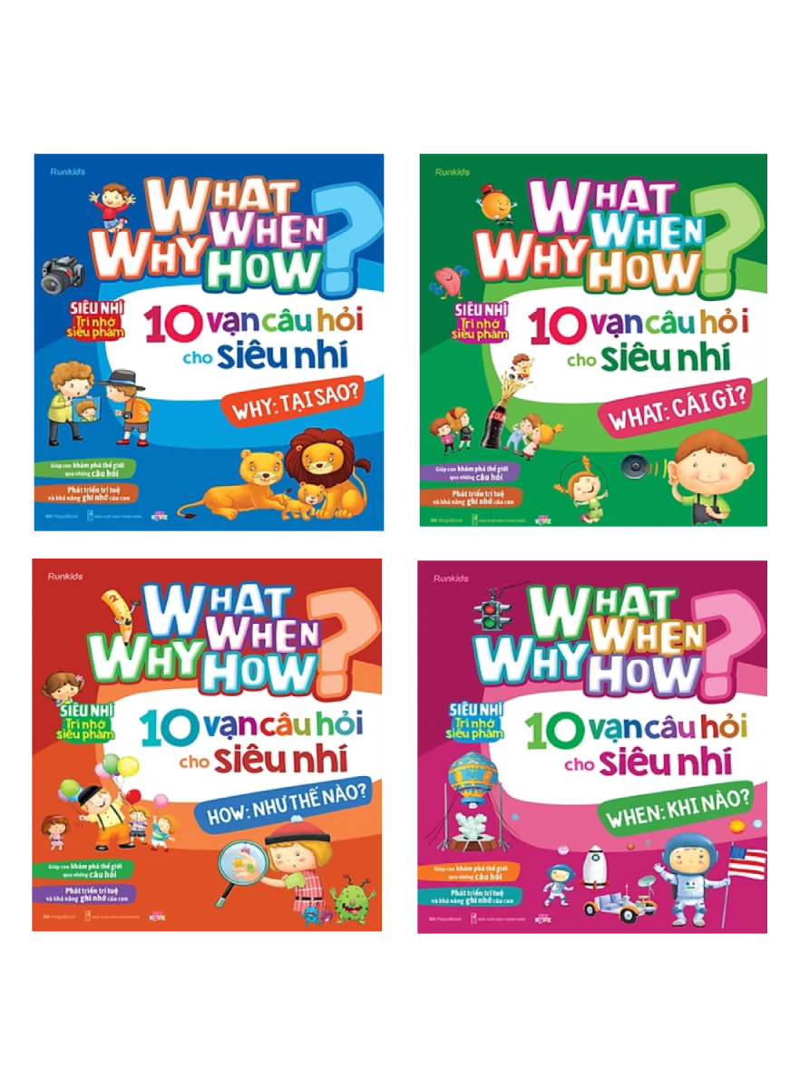 Combo What Why When How - 10 Vạn Câu Hỏi Cho Siêu Nhí (Bộ 4 Cuốn)