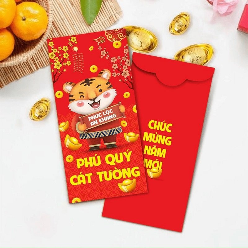 Set 10 Bao Lì Xì Phát May Mắn Cho Năm Nhâm Dần 2022 Phát Tài