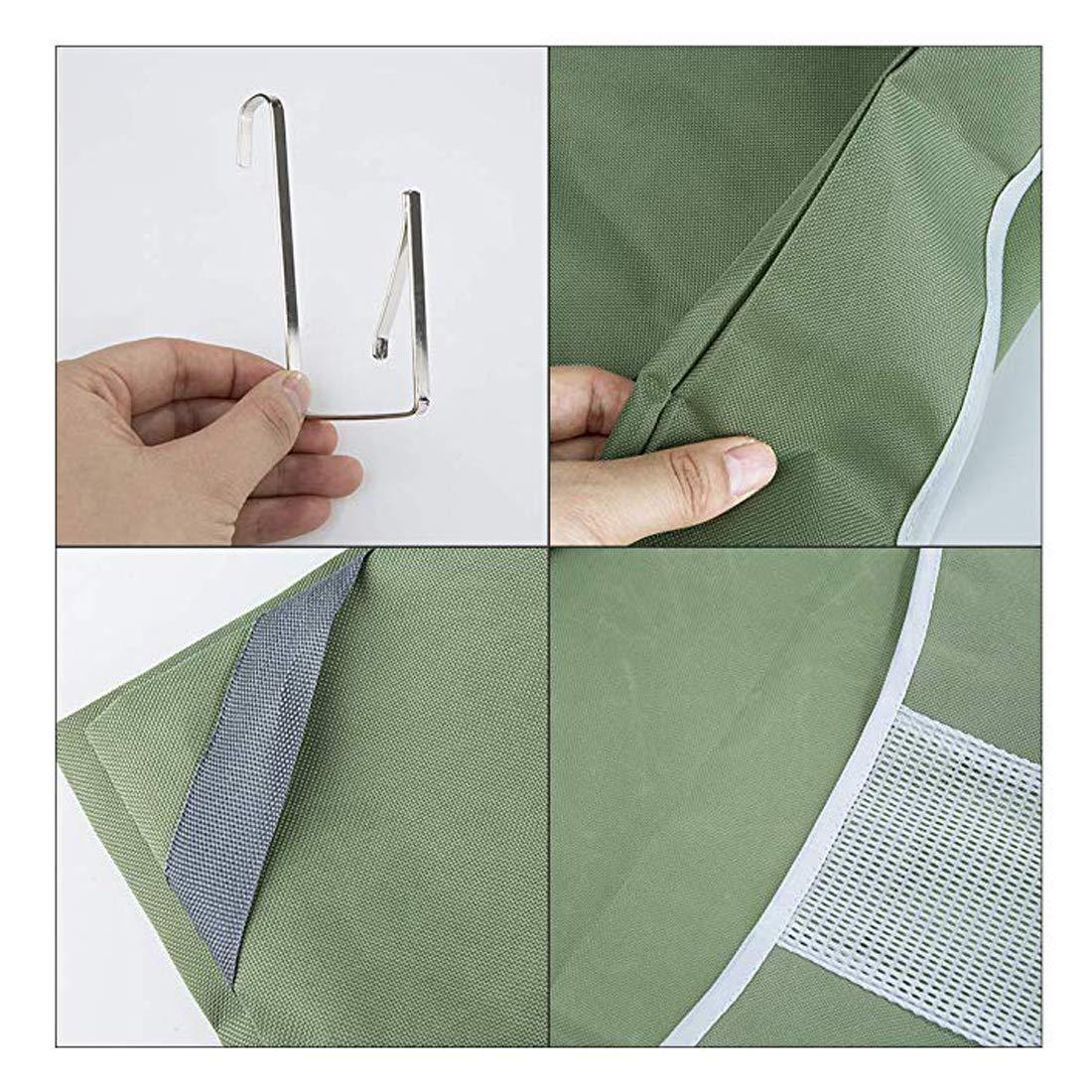 Giỏ giặt đồ bẩn để treo ở cửa - Bóng tường tiết kiệm không gian với móc thép không gỉ - cho người giữ phòng ngủ, phòng tắm, ký túc xá - màu xám