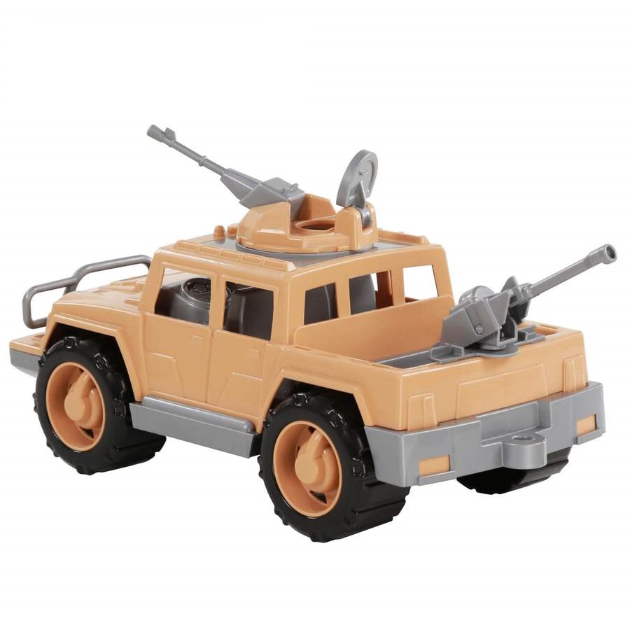 Xe Jeep quân đội hộ tống đoàn trang bị súng máy đồ chơi - Polesie Toys