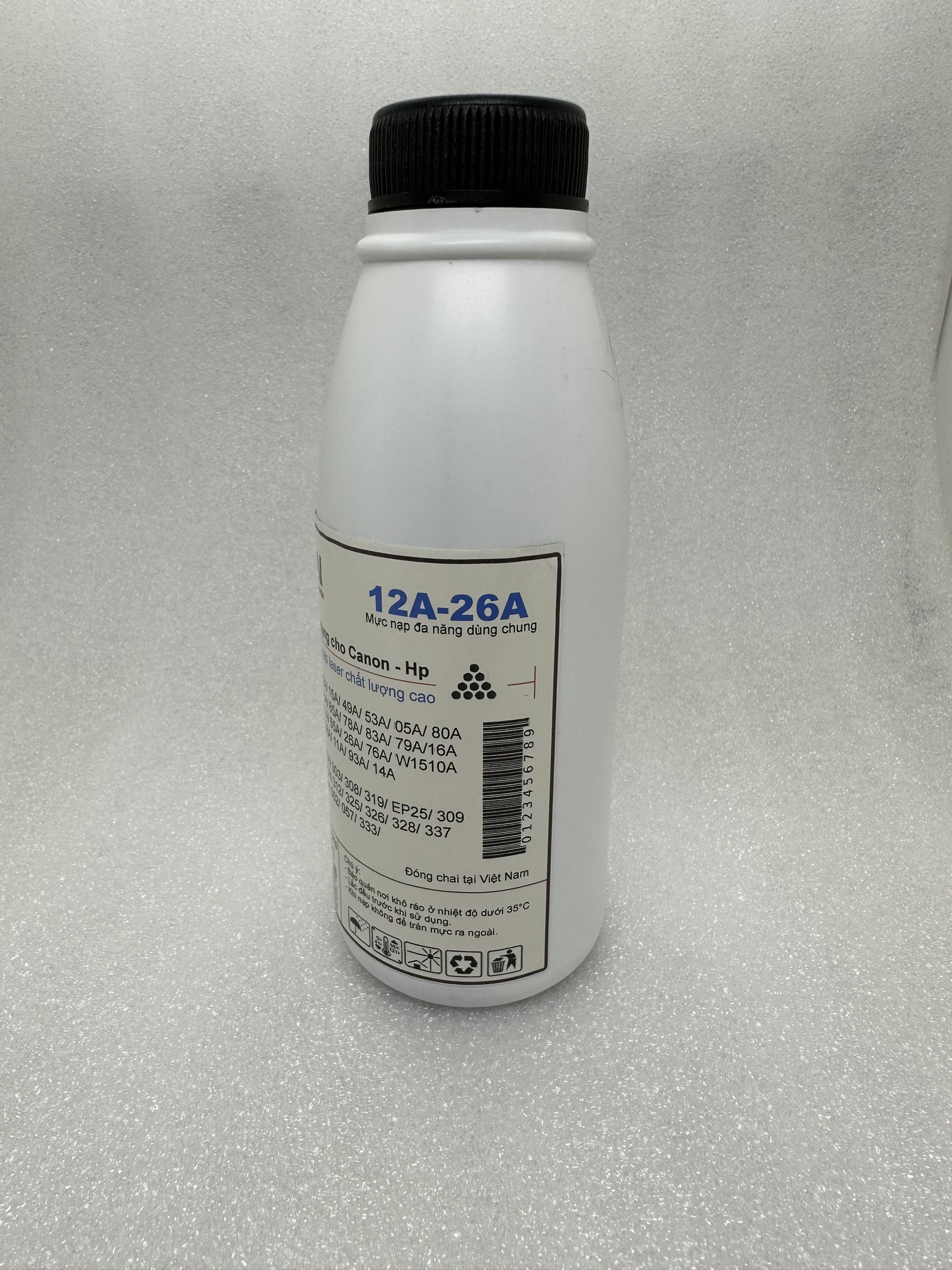 5 chai Mực Nạp máy in 2900 ( Mực nạp LN 12A-26A) siêu đậm cho máy in 2900, 3300, Hp 1020, P2035 ít thải + 1 Phễu đổ mực