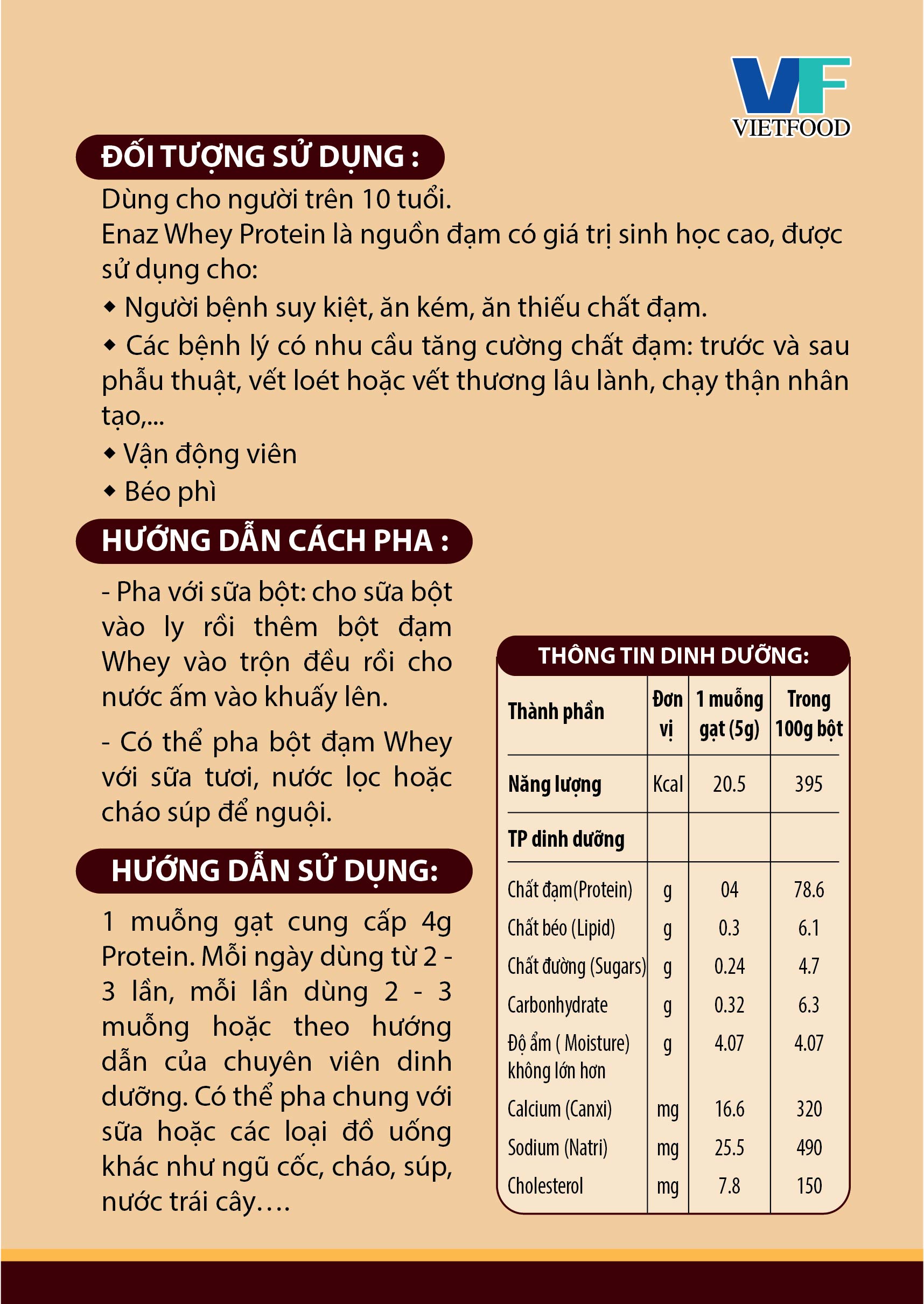 Thực phẩm bổ sung đạm ENAZ Whey Protein