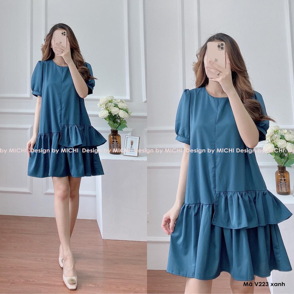 Váy suông đuôi cá đầm xuông rộng, đầm dáng suông váy bầu rộng freesize, mã V223 - Michi House