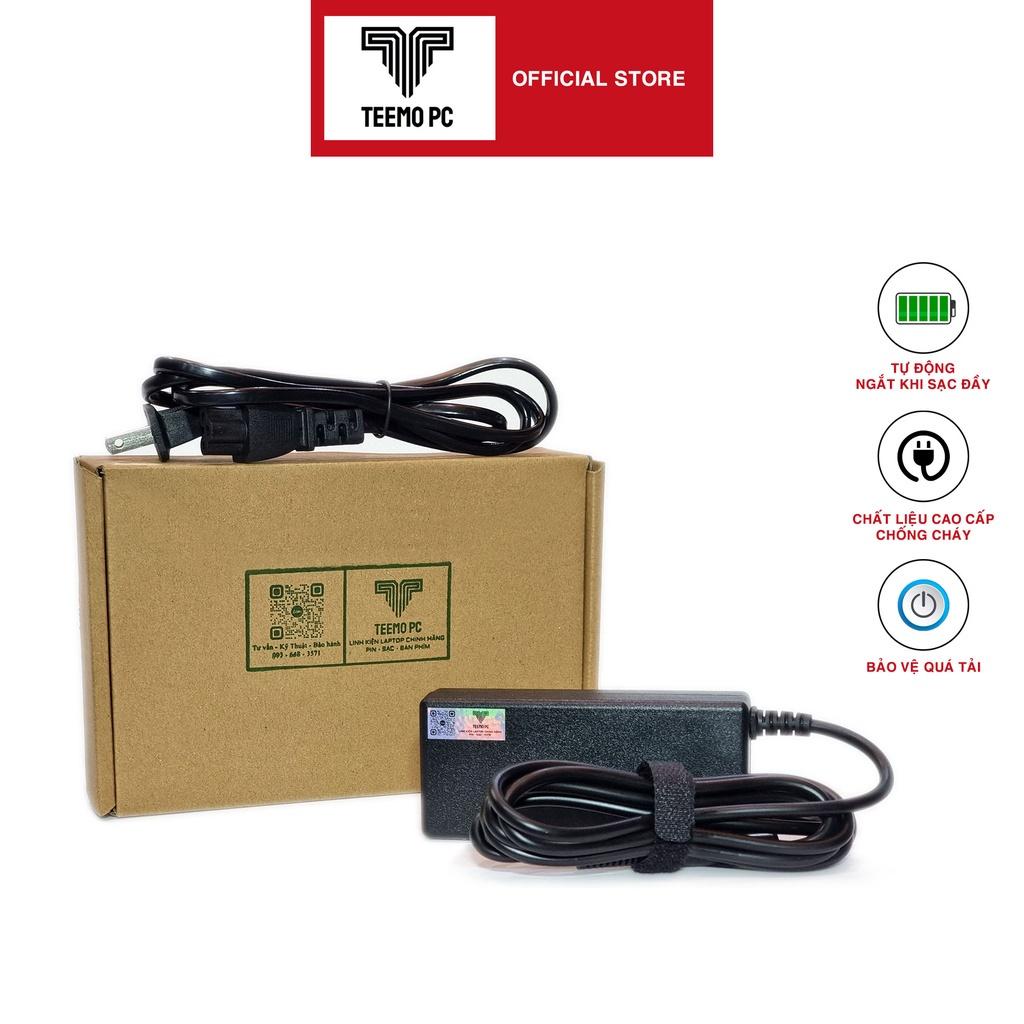 Sạc TeemoPC dùng Tương Thích Cho laptop HP 65w 3.5a chân kim to 7.4mmkèm dây nguồn Hàng Nhập Khẩu