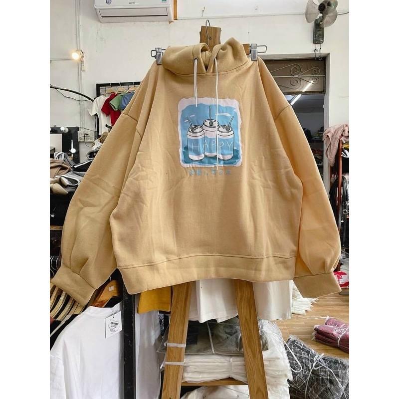 Áo Hoodie form dáng rộng tay phồng như ảnh Unisex màu pastel hotrend - Nam Nữ Couple đều mặc được