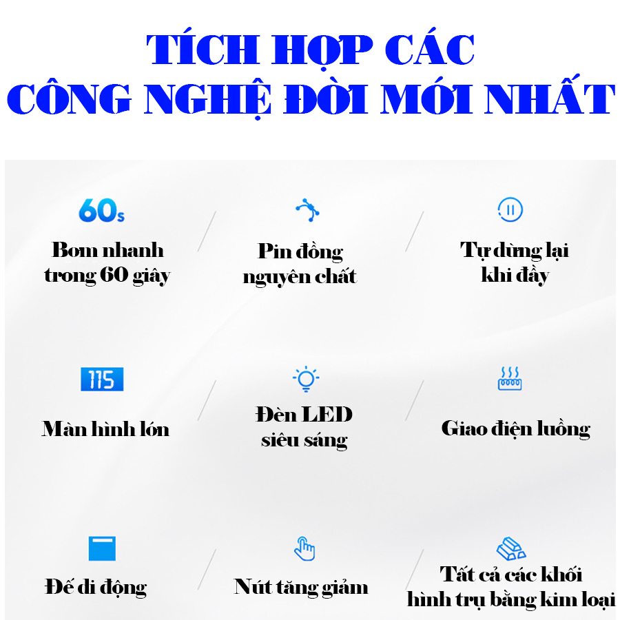 Máy bơm lốp xe ô tô điện tử thông minh tự ngắt Car365 cao cấp màn LCD hiển thị áp suất - Vật liệu cao cấp - Bơm nhanh - Thiết kế nhỏ gọn - CAR44