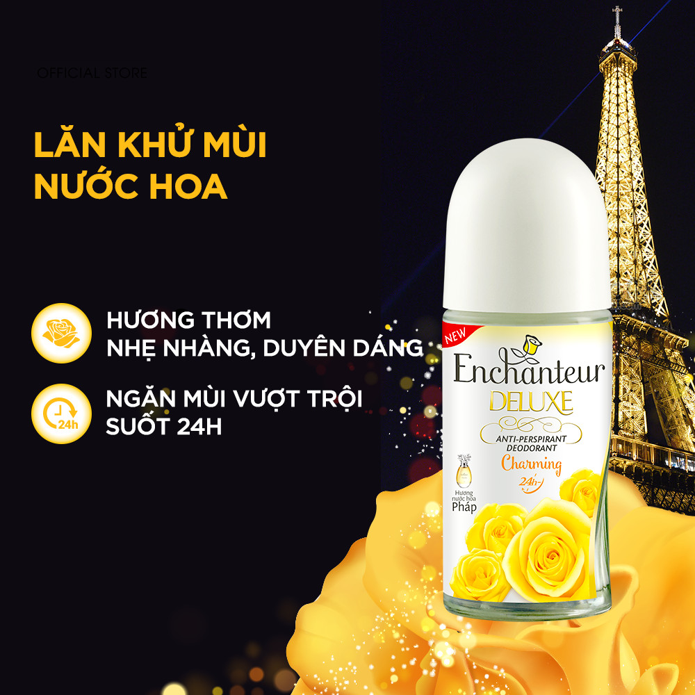 Trọn bộ Enchanteur hương Charming (Dầu Gội 650gr + Sữa tắm hương nước hoa 650gr + Lăn khử mùi hương nước hoa 50ml)