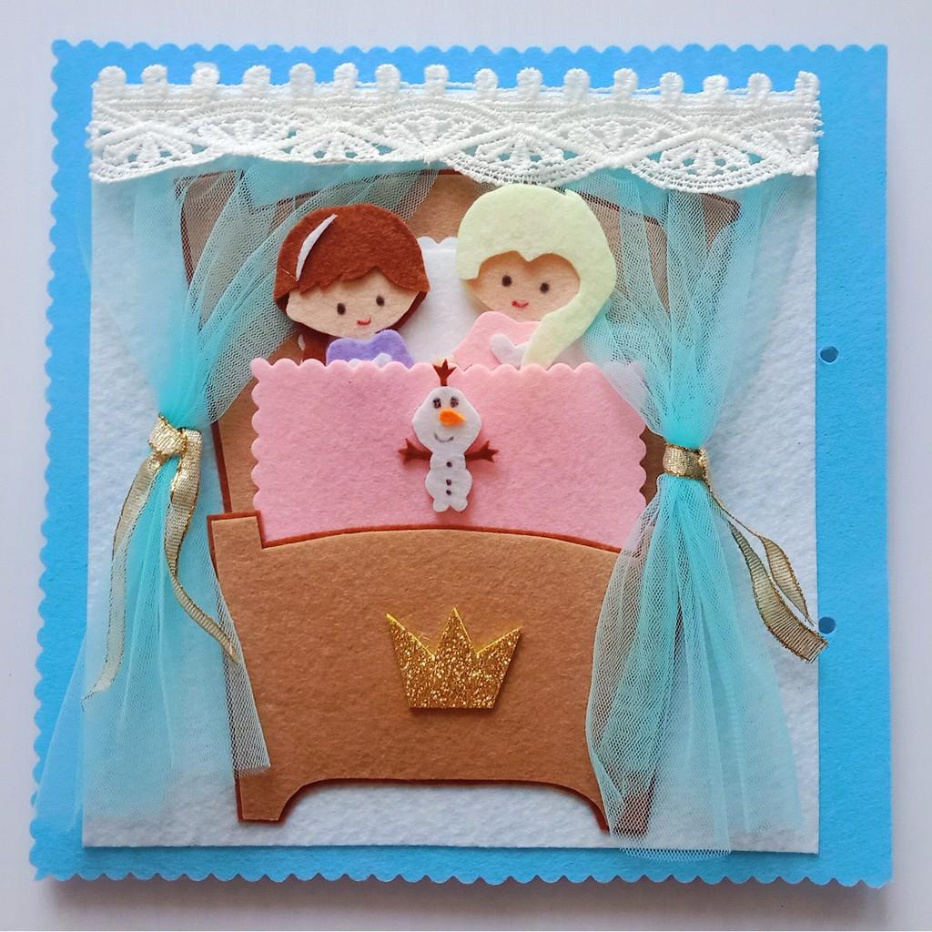 Đồ chơi Sách vải Búp bê Công chúa Elsa (Hình thật 100%) - Quiet Book Frozen - Đồ chơi sách vải Handmade Elsa cho bé gái