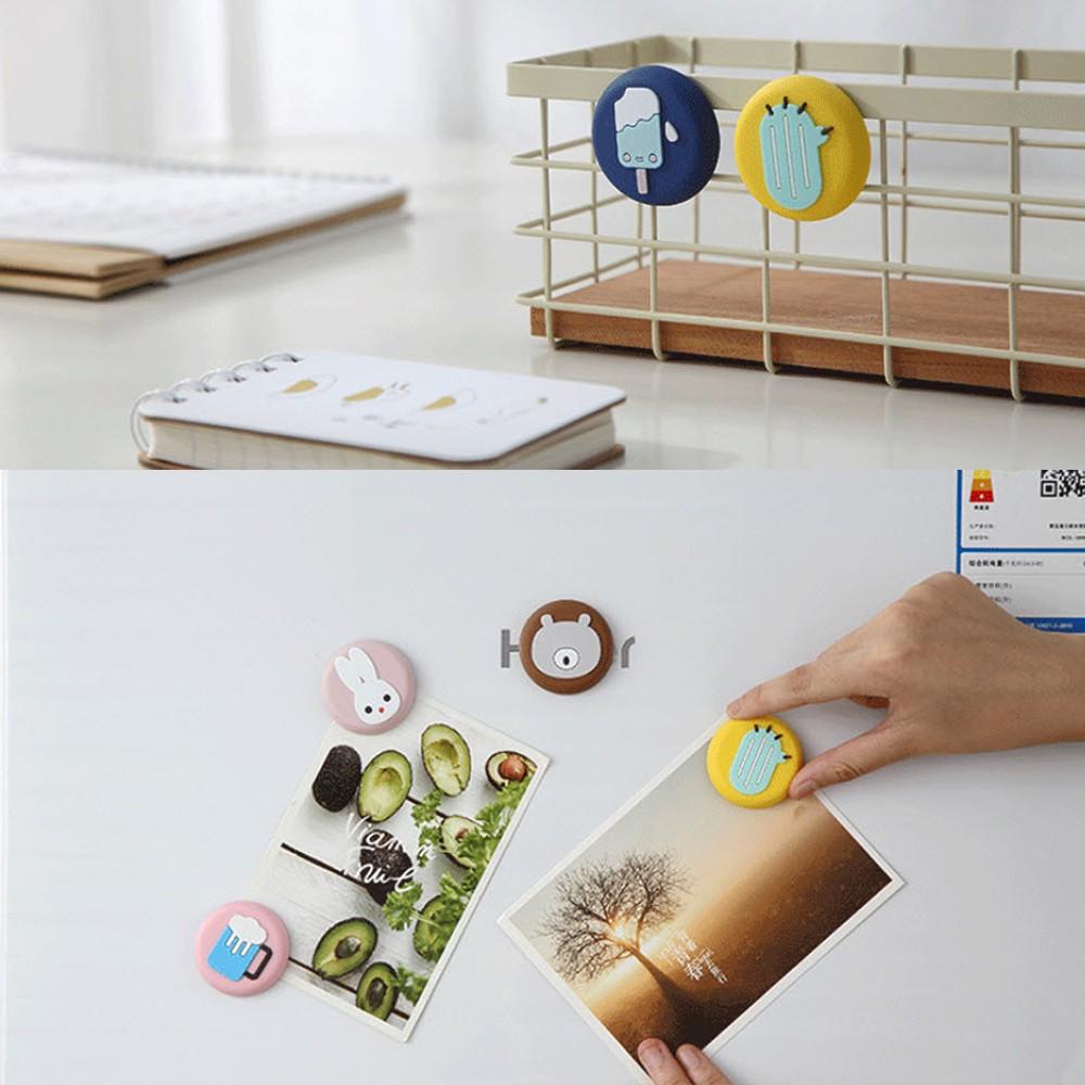 Nam châm dính bảng từ dán hít trang trí tủ lạnh chất liệu silicone hình động vật dễ thương đáng yêu