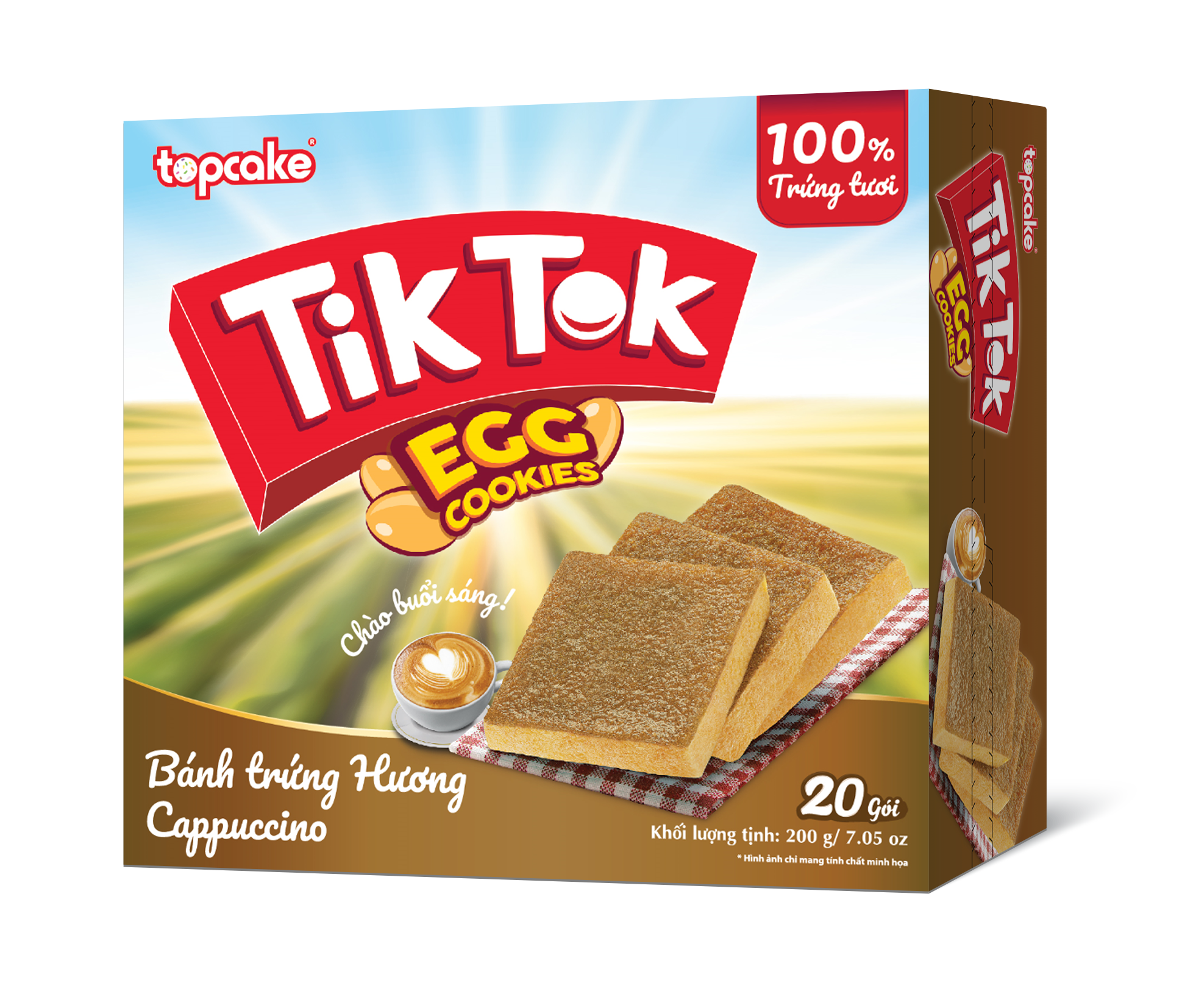 Bánh trứng TIKTOK Vị Cappuccino 200g