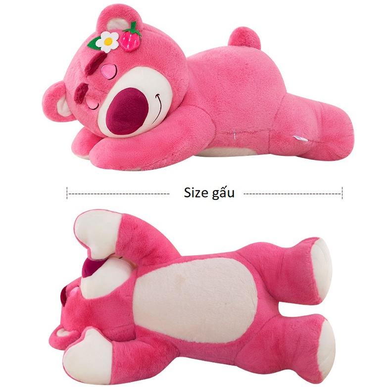 Gấu dâu Lotso dáng nằm cao cấp mềm mịn