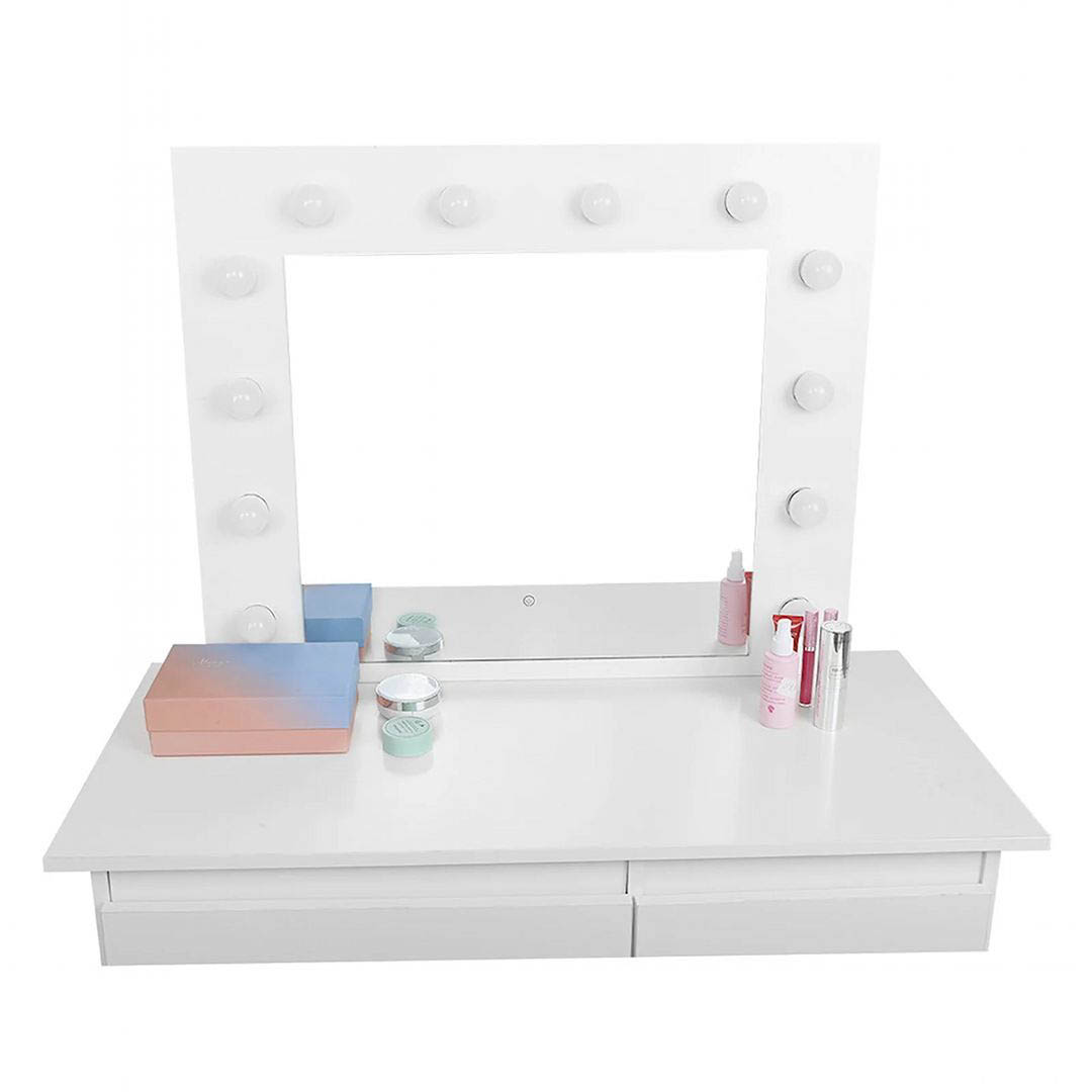Bàn trang điểm gỗ hiện đại SMLIFE Medico | Gỗ MDF dày 17mm chống ẩm | D90xR45xC140cm