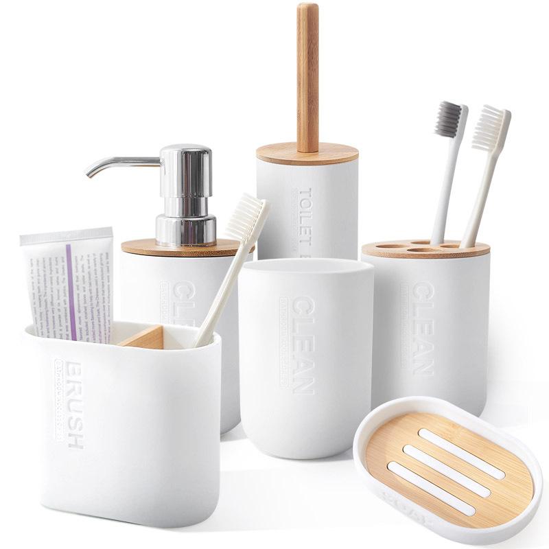 2PCS Bàn chải đánh răng Bamboo Bàn chải đánh răng điện tổ chức phòng tắm