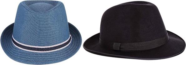 Combo 2 Nón Phớt Vintage Fedora, Nón Cao Bồi Thời Trang Nam Nữ (1 Đen 1 Xanh)