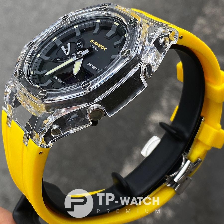 Đồng Hồ Nam Dây Nhựa Casio G-Shock GA-2110SU-9A AP Custom Skeleton x Yellow Royal Oak