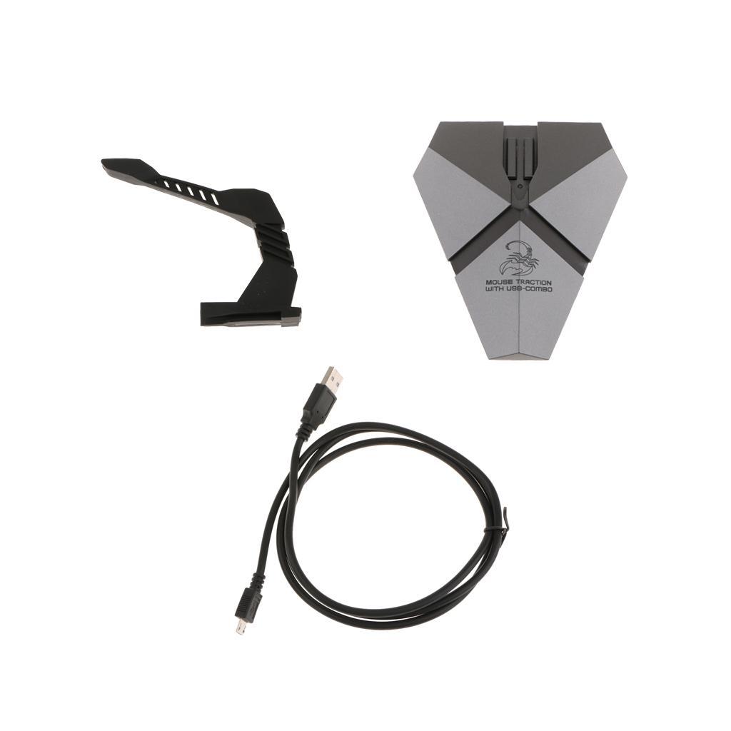 3 Ports USB 2.0 Card Reader Colorful LED Splitter HUB for Gaming Mouse Lines