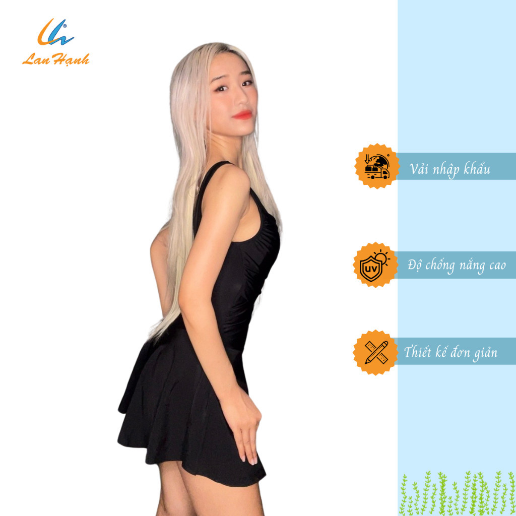 Bộ Bơi Nữ Một Mảnh Đầm 90030 Lan Hạnh