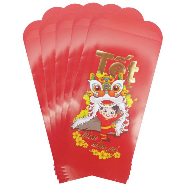 Bộ 5 Bao Lì Xì Tết - FAHASA 02 - Tràn Niềm Vui