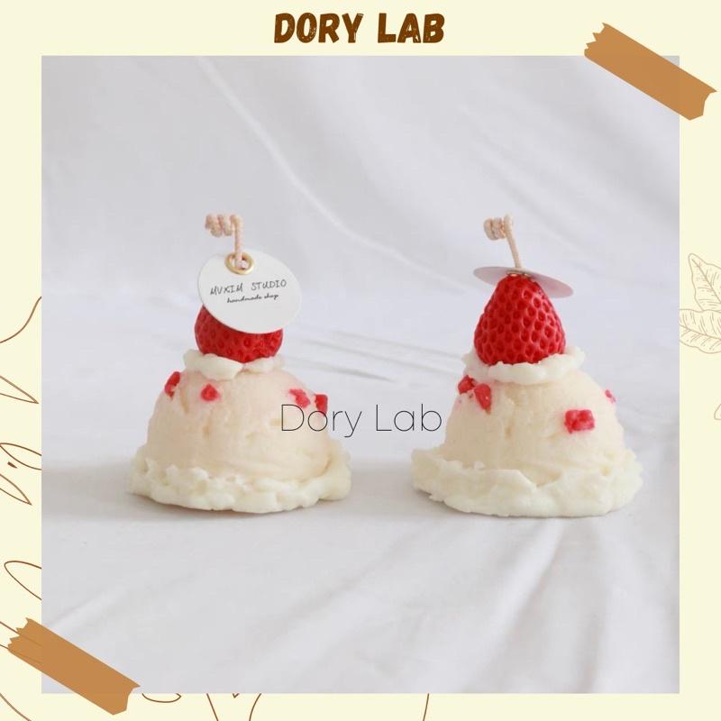 Nến Thơm Viên Kem Dâu Tây Nhiều Mùi Hương Handmade, Phụ Kiện Decor - Dory Lab