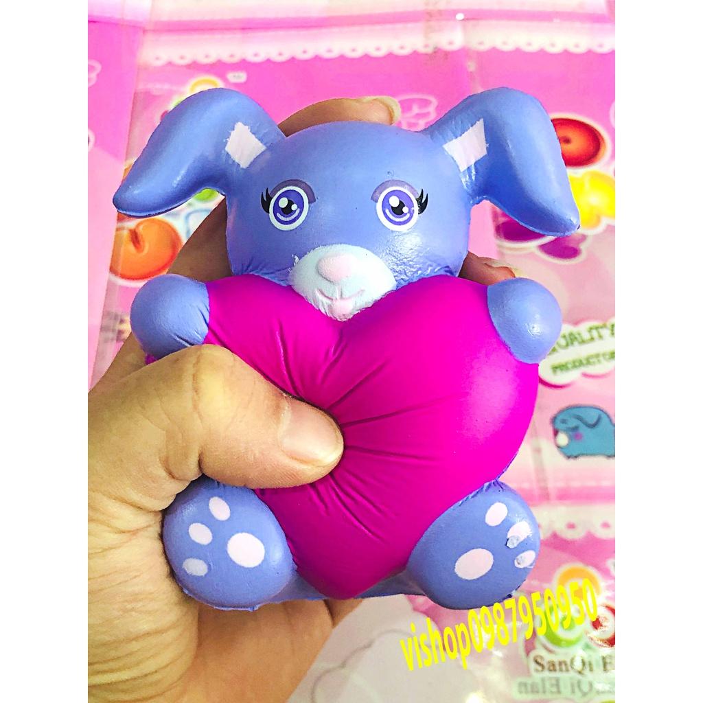 Squishy Lớn JUMBO Hình thỏ ôm trái tim to bự Đồ Chơi Xốp Giảm Stress Hình mềm mịn dễ Thương đàn hồi Cho Bé