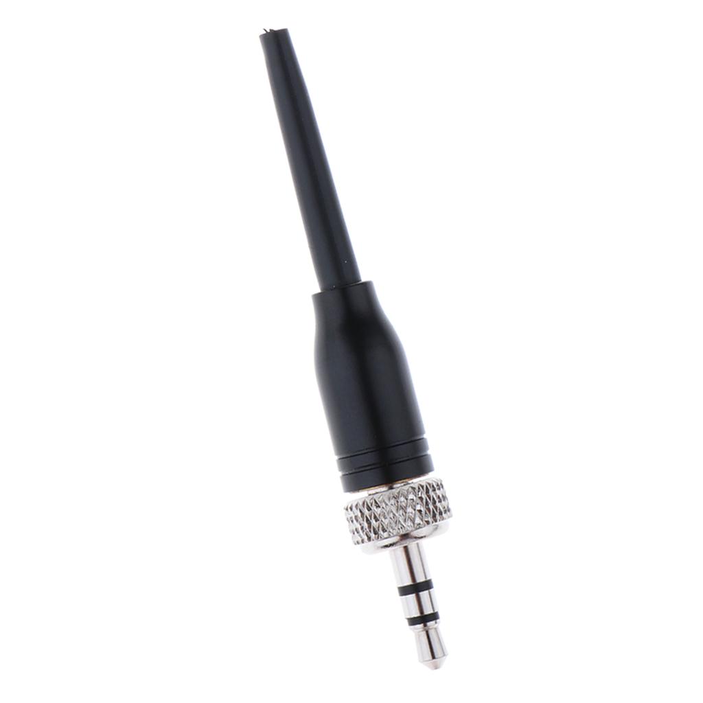 1x 3.5mm Lock Stereo Jack Plug DIY Audio Connector For Microphone Black 6cm
