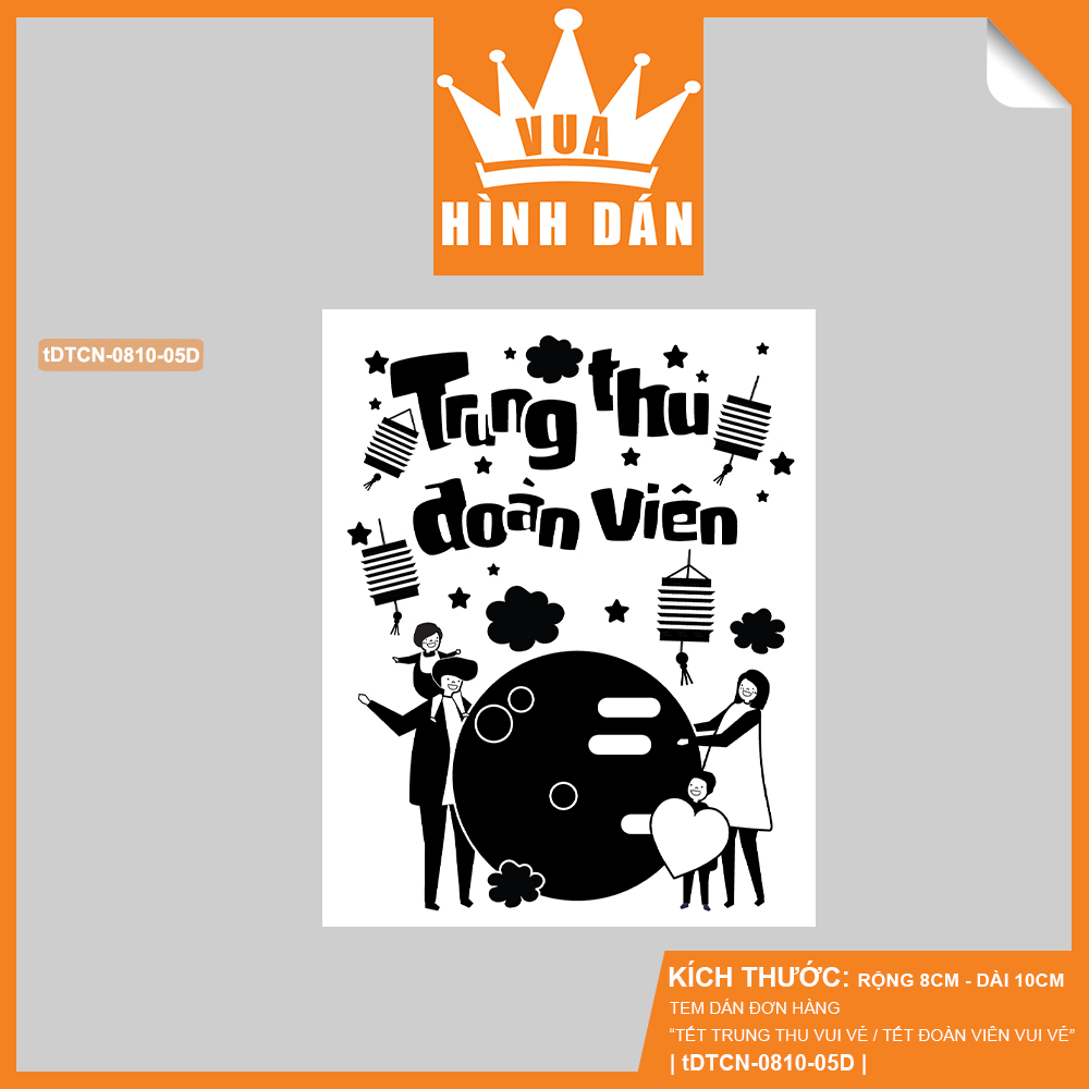 Set 50/100 tem dán mừng TẾT TRUNG THU 8x10cm - tem dán hộp quà, thiệp, túi sản phẩm, kiện hàng 1.057