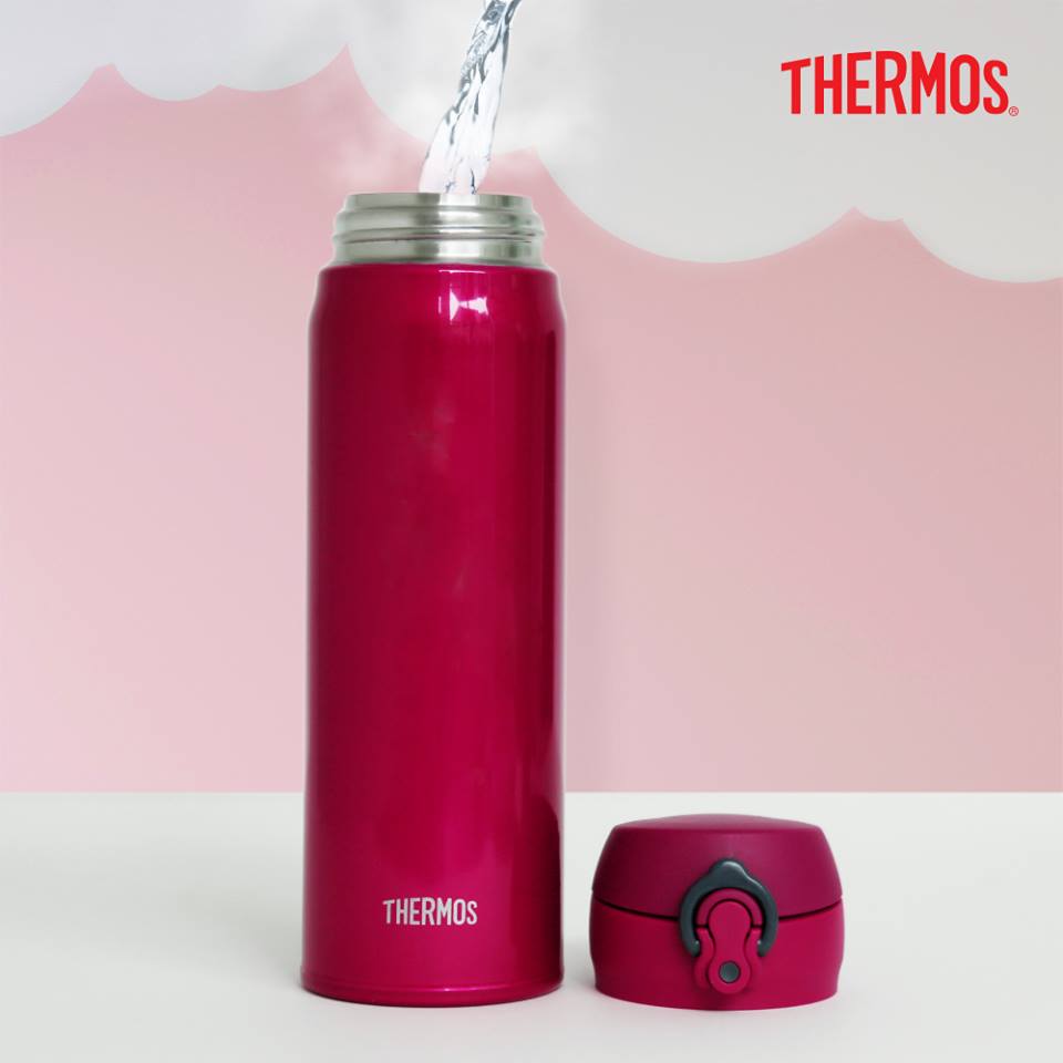 Bình giữ nhiệt Nhật Bản inox Thermos nút bấm 500ml JNL 502 SBR - Hàng chính hãng