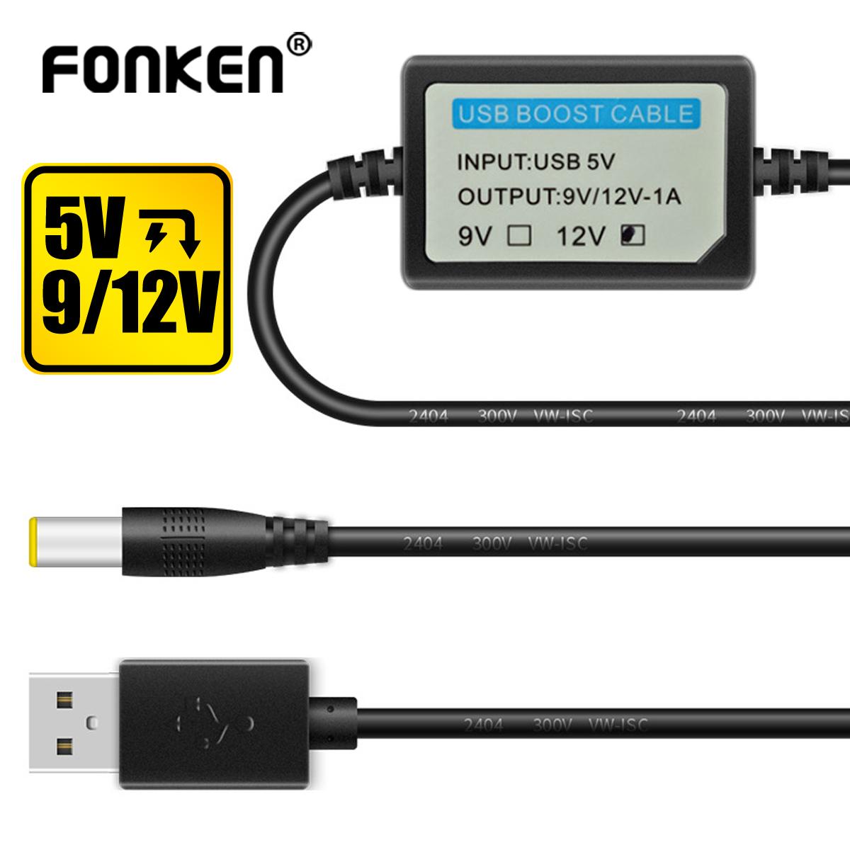 USB 5V đến 12V / 5V đến cáp DC, bước lên cáp bộ chuyển đổi cho bộ định tuyến WiFi tản nhiệt ánh sáng 5V loa mini với thành phần tăng