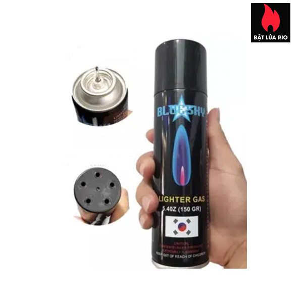 Bình Gas Butane BlueSky (Hàn Quốc) dùng cho bật lửa 150ml