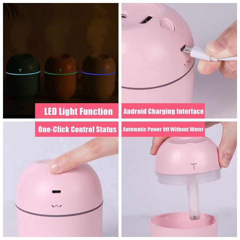 Usb Máy tạo độ ẩm nhỏ Máy phun nhỏ cầm tay Máy lọc không khí tại nhà Máy lọc không khí LED Máy phun sương tạo ẩm