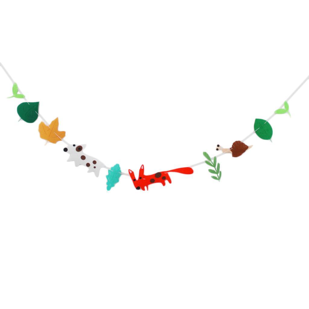 Cute Animal Bunting Banner Birthday Baby Shower Kids Room Christmas Decor