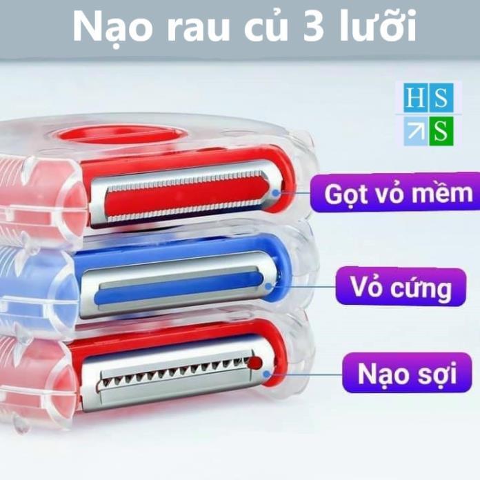 Dụng cụ gọt nạo bào sợi củ quả đa năng 3 in 1 (Giao mầu ngẫu nhiên)