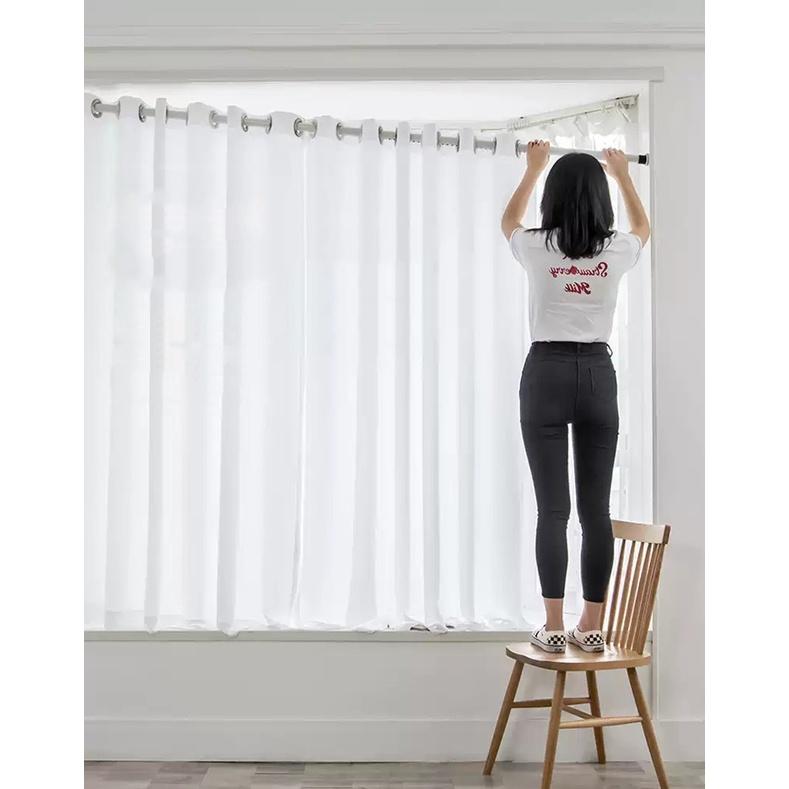 Size dài T8 - Cây treo rèm KHÔNG CẦN KHOAN TƯỜNG, cây treo đồ ĐA NĂNG, Thanh treo Thông Minh
