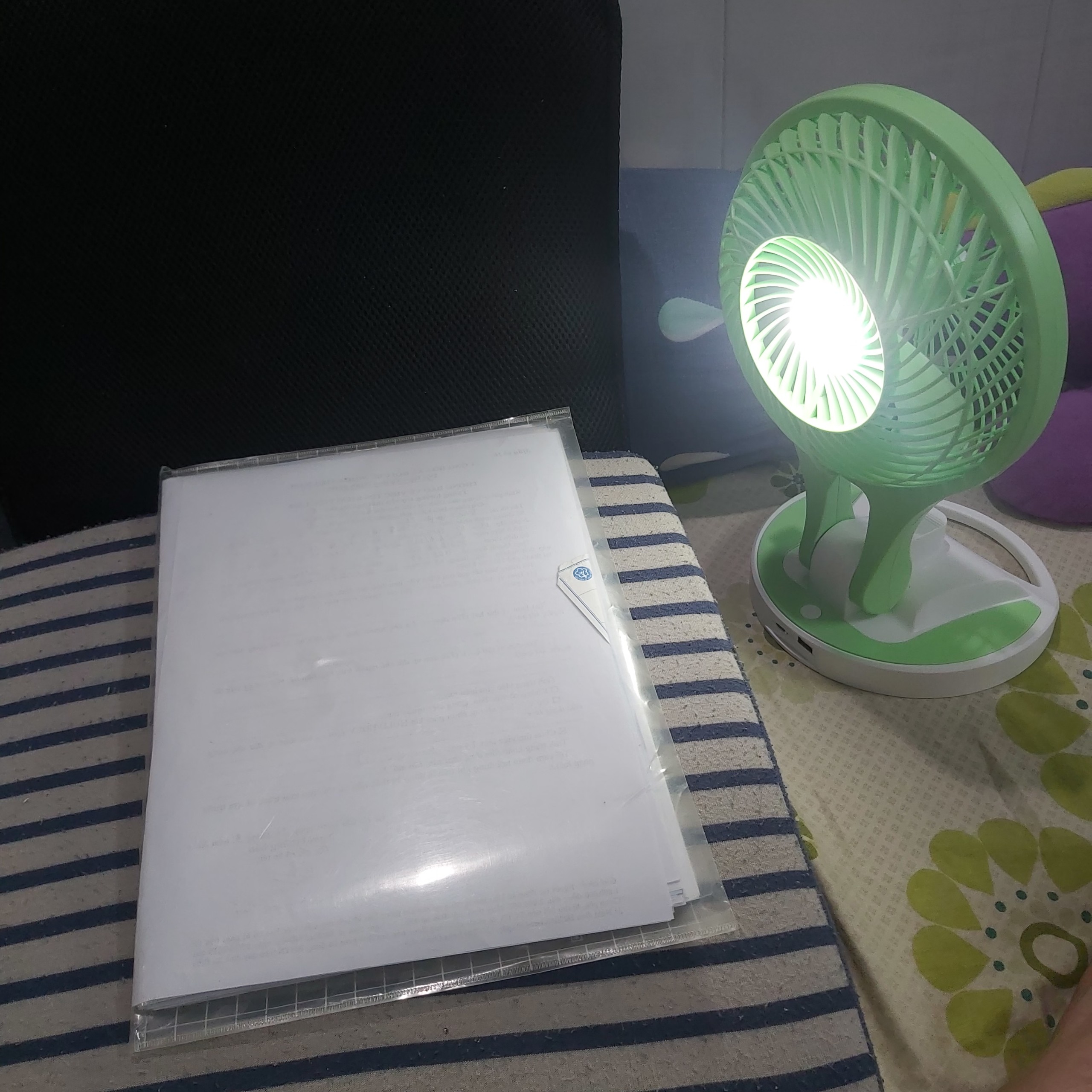 QUẠT SẠC ĐIỆN  MINI FAN ly   CÓ LED PHÁT SÁNG CỰC MÁT GẤP GỌN ĐƯỢC - Quạt sạc điện dự phòng đa năng 2 trong 1 - Quạt và Đèn Led JR-5580 -  Quạt sạc tích điện kèm đèn Led JR-5580 - quat sac dien - quạt mini - quạt  bàn