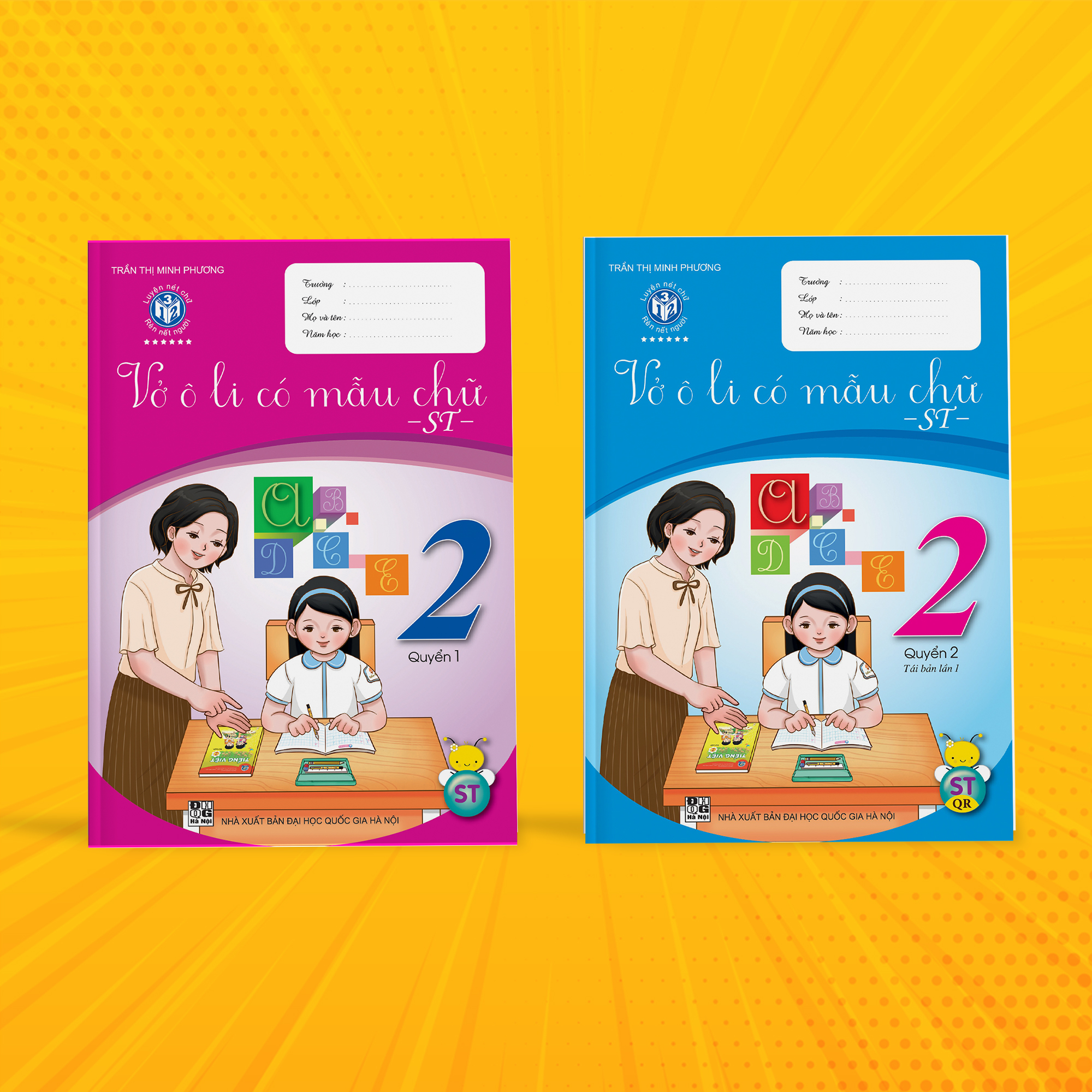 Bộ vở ô li mẫu chữ lớp 2
