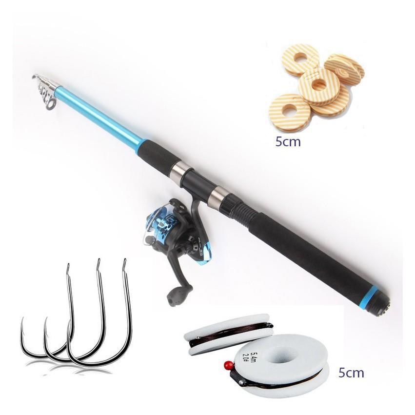 Bộ cần câu cá 2,1m và bộ phụ kiện docaucagiangnam