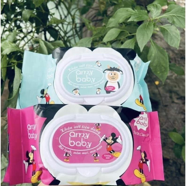 Khăn ướt cao cấp Amy Baby kháng khuẩn (80tờ