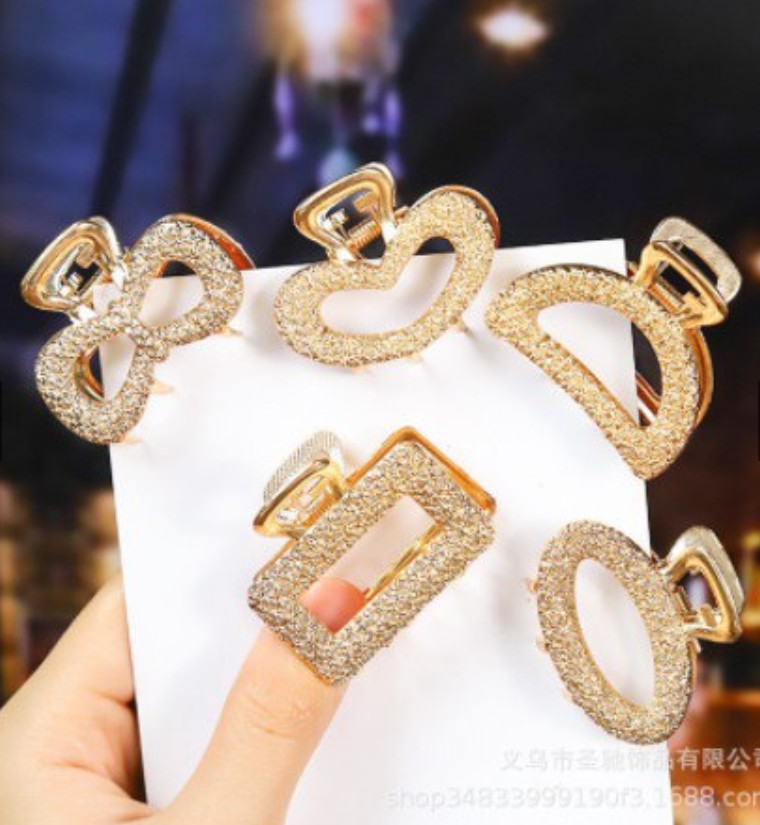 Bộ 5 kẹp tóc nữ vàng kim style kiểu Hàn Quốc siêu xinh