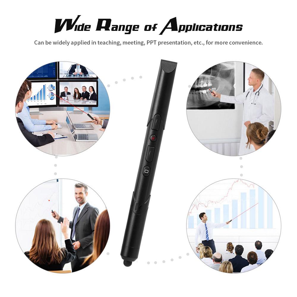 Trình thuyết trình không dây 2.4GHz Bút PPT Clicker USB Điều khiển từ xa cho Hội nghị Giảng dạy Bài giảng
