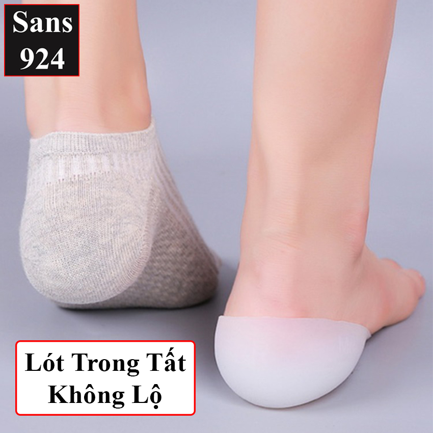 Miếng lót giày tăng chiều cao nam nữ Sans924 silicon nửa bàn chân nâng gót độn đế giầy 1cm 1.5cm 2cm 3cm 4cm 5cm