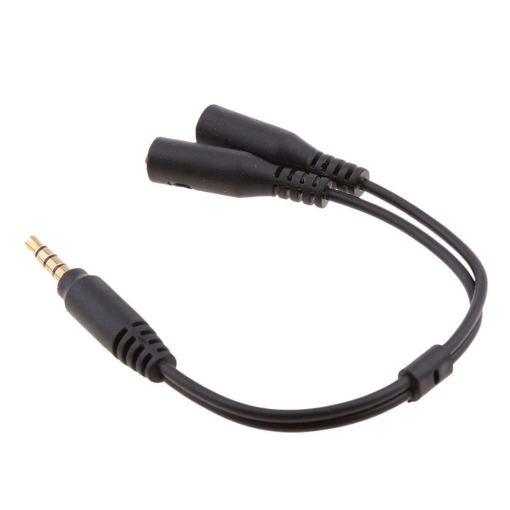 3.5mm Splitter Mic And Audio Male to Female Headset Converter Cord for PC