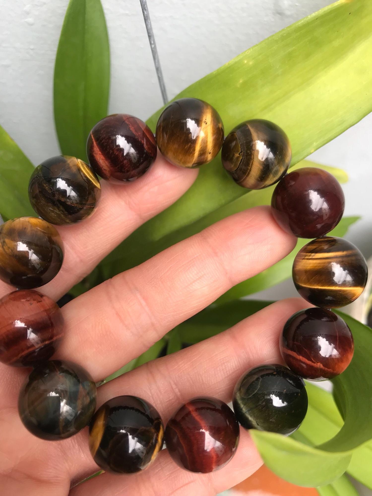 VÒNG ĐẸP ĐÁ MẮT HỔ TỰ NHIÊN 16MM NAM ĐEO A1