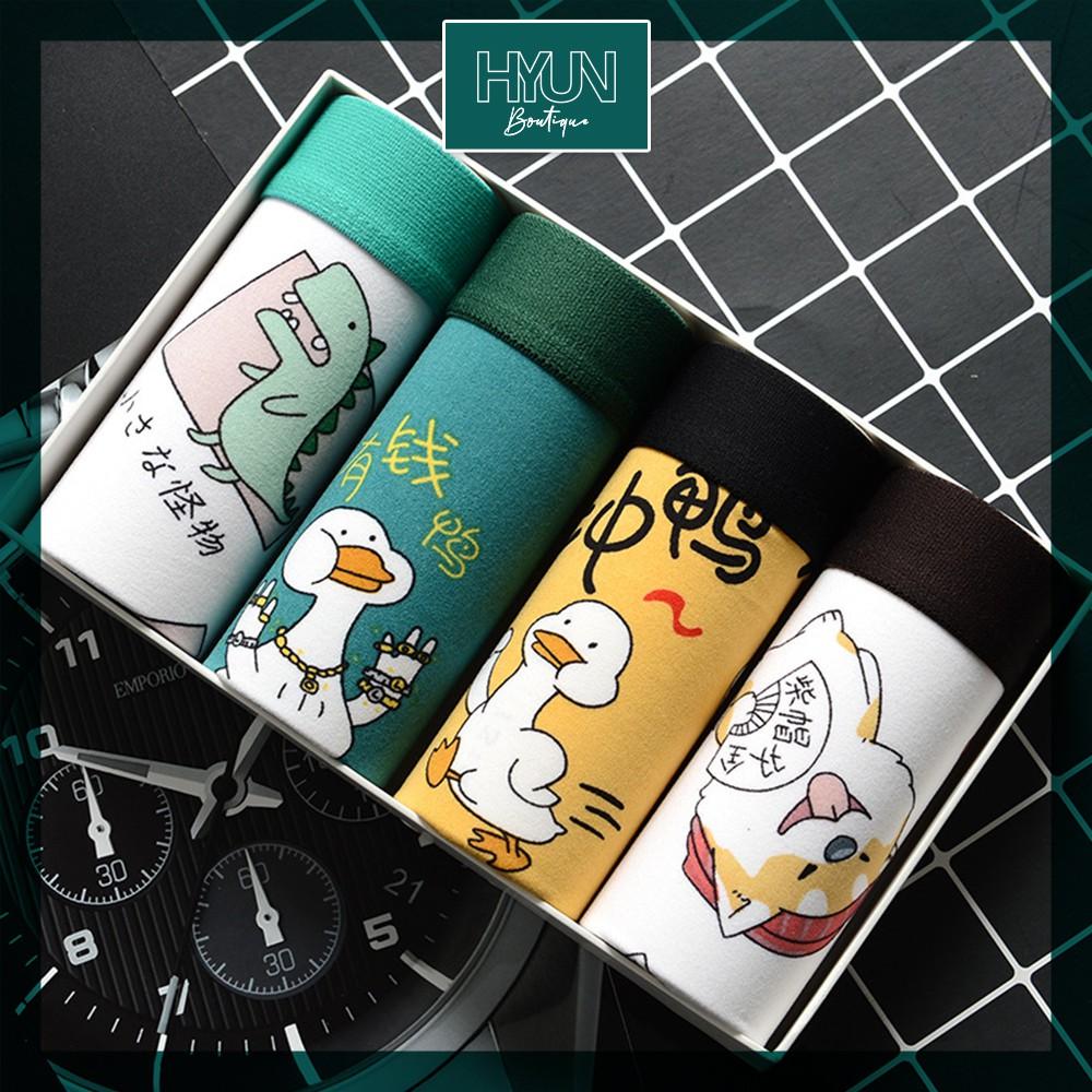COMBO - 1 hộp 4 quần & 1 quần mèo - quần boxer nam