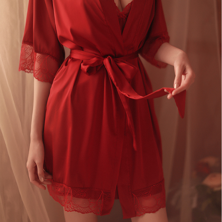 Áo choàng lụa kimono cao cấp sexy Q5 - Áo choàng ngủ gợi cảm - Váy ngủ kiểu áo choàng - Đồ ngủ nữ