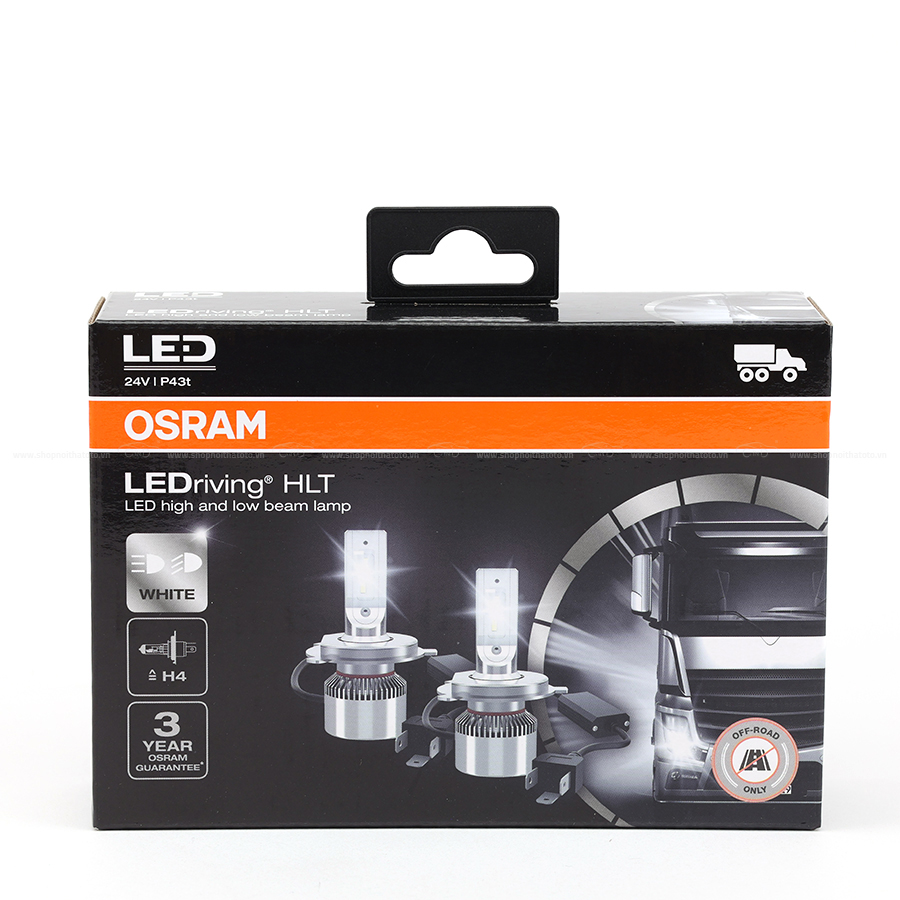 Combo 2 Bóng Đèn Led HLT OSRAM H4 64196DWS 24V 15/15W