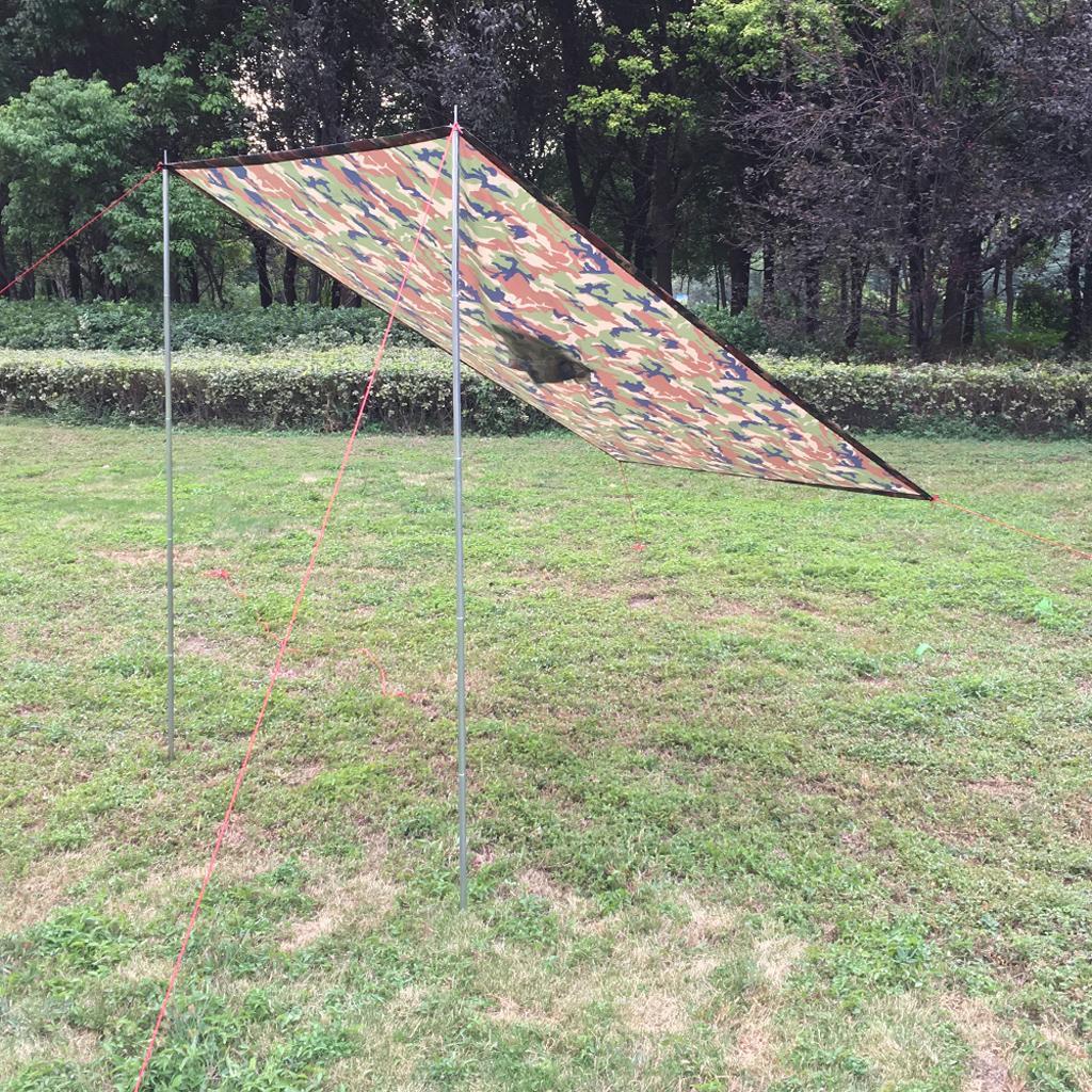 Waterproof Rain Poncho, Multifunction Outdoor Camouflage Raincoat, for Hunting Camping and with Grommet Corners for Shelter Use