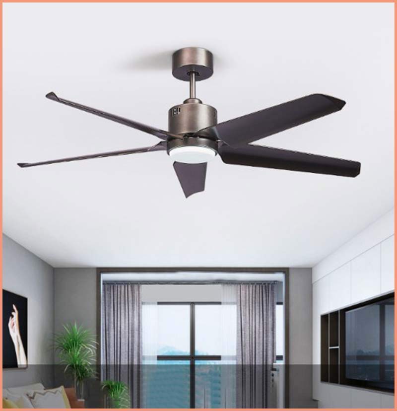 Quạt trần trang trí, quạt trần hiện đại động cơ DC điều khiển từ xa 6 tốc độ gió, quay tiến lùi làm mát hút ẩm, đèn led 3 màu siêu sáng.