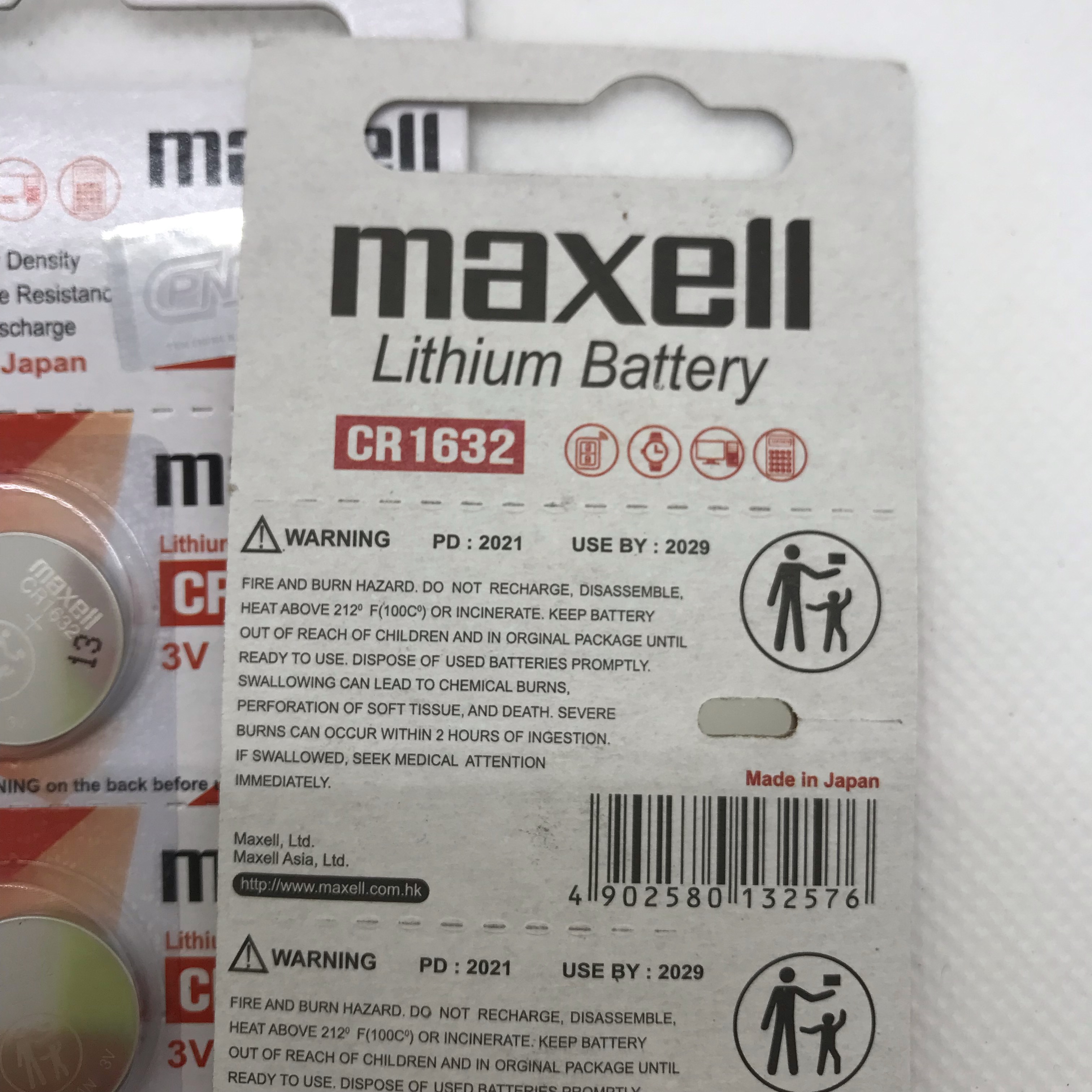 Pin Nút CR1632 chính hãng MAXELL Nhật 3V