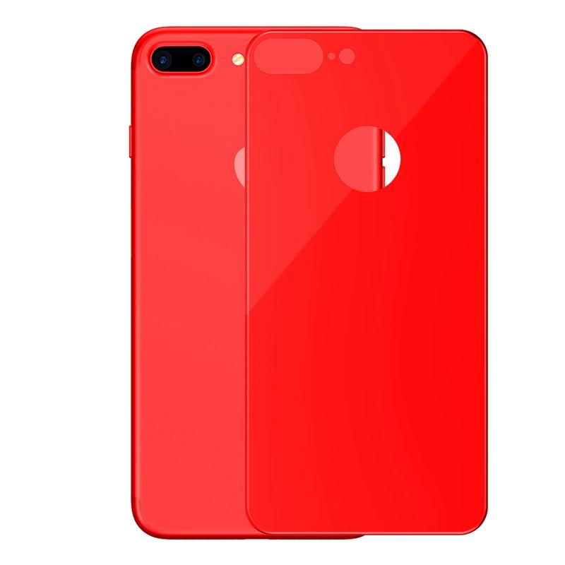 Kính cường lực 3D hãng Baseus ARC mặt sau chống vân tay dành cho iphone 7 &amp;8 plus - Hàng Chính Hãng